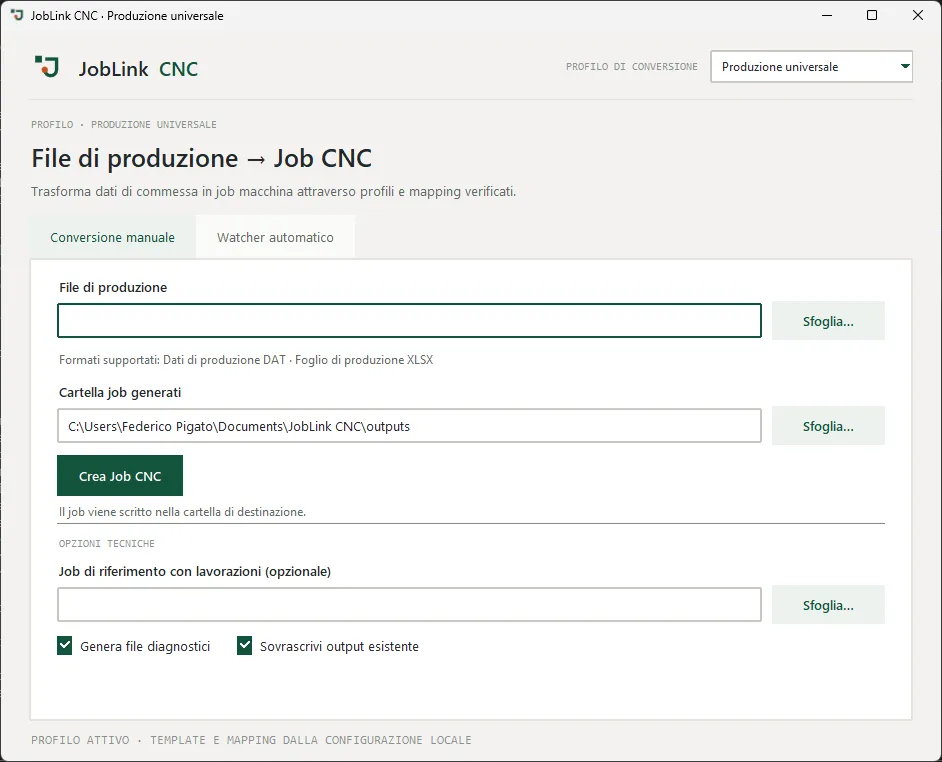 Immagine del progetto JobLink CNC